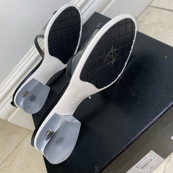 CHANEL Black PVC Transparent Heel Mules 41C - Picture 5 of 6